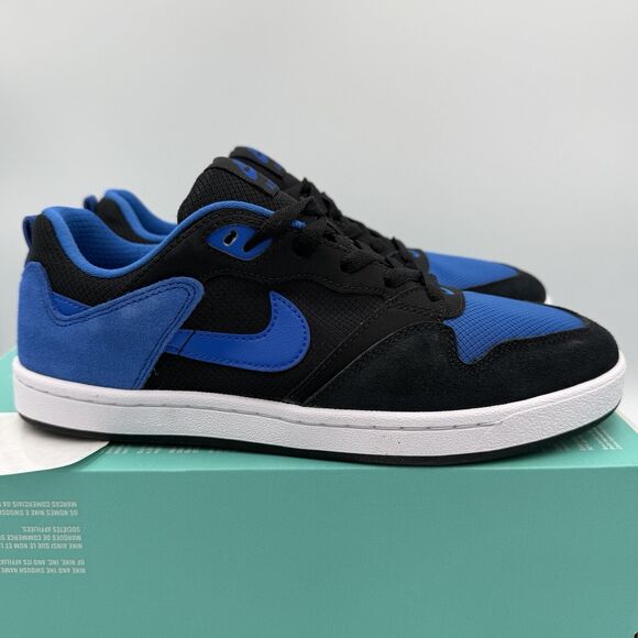 Nike Men\'s SB Alleyoop Classic Suede Mesh Shoes Black Royal Blue Size 7 NIB main image 13